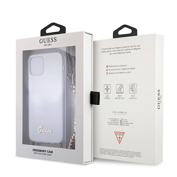 Guess GUHCP12LKC4GSGO iPhone 12 Pro Max6,7" Transparent hardcase 4G Gold Chain