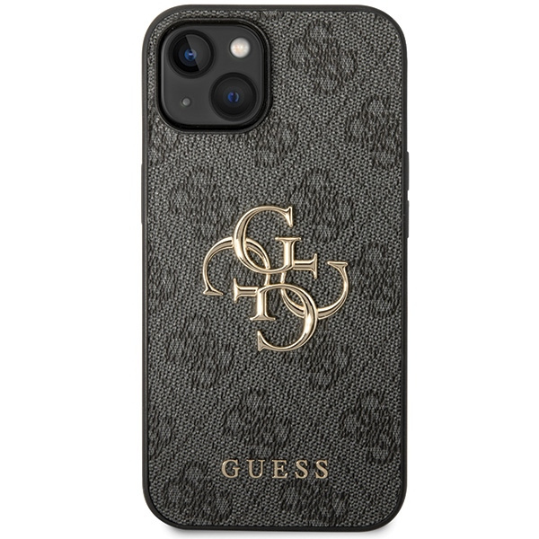Guess GUHCP15S4GMGGR iPhone 15 / 14 / 13 6.1" szary/grey hardcase 4G Big Metal Logo