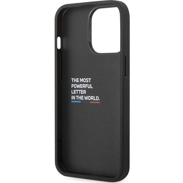 Etui BMW Leather Carbon na iPhone 13 Pro / iPhone 13 - czarne