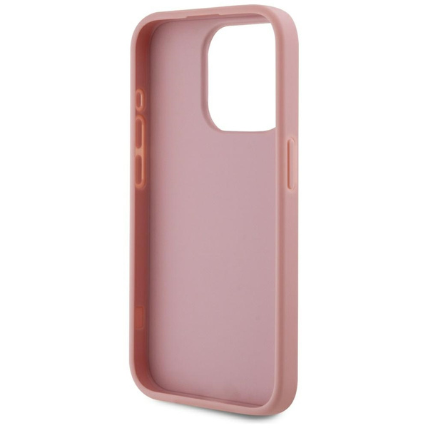 Etui Karl Lagerfeld Wrinkled Metal       Signature do iPhone 15 Pro Max różowy