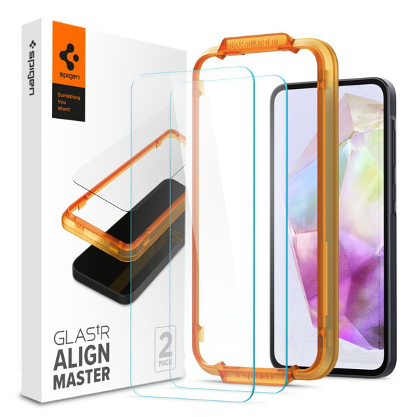 SZKŁO HARTOWANE SPIGEN ALM GLAS.TR 2-PACK GALAXY A35 5G CLEAR