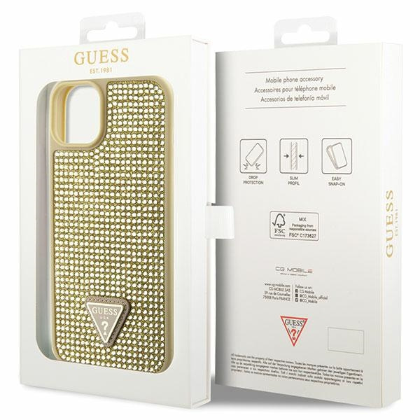 Guess GUHCP14SHDGTPD iPhone 14 / 15 / 13 6.1" złoty/gold hardcase Rhinestone Triangle