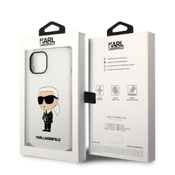 KARL LAGERFELD KLHCP14MSNIKBCH IPHONE 14 PLUS / 15 PLUS 6,7" HARDCASE BIAŁY/WHITE SILICONE IKONIK