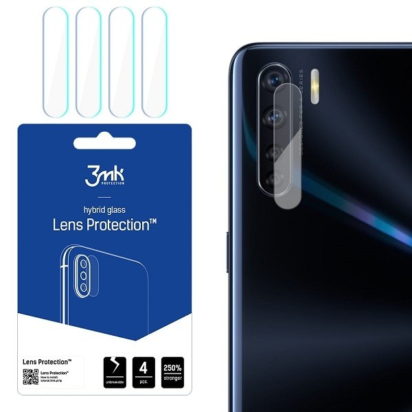SZKŁO HYBRYDOWE 3MK FLEXIBLE GLASS LENS OPPO A91 NA APARAT 4 SZT.