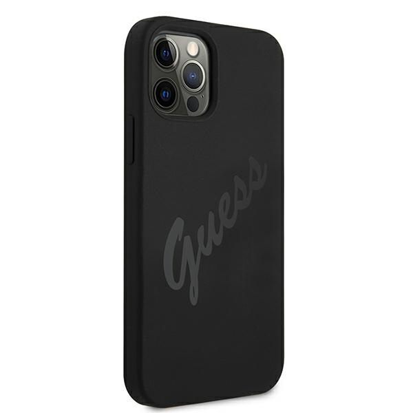 Guess GUHCP12LLSVSBK iPhone 12 Pro Max 6,7" czarny/black hardcase Script Vintage
