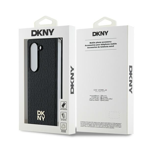 DKNY DKHMZFD6PSHRPSK Z Fold6 F956czarny/black Repeat Pattern Stack Logo