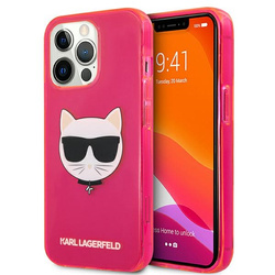 KARL LAGERFELD KLHCP13LCHTRP IPHONE 13 PRO / 13 6,1" RÓŻOWY/PINK HARDCASE GLITTER CHOUPETTE FLUO