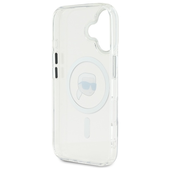 Karl Lagerfeld KLHMP16MHLSKIH iPhone 16 Plus 6.7" biały/white hardcase IML Metal Karl Head MagSafe