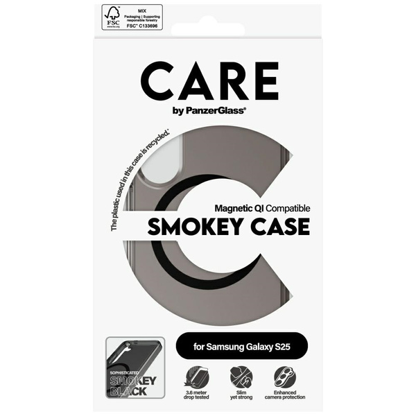 Etui CARE by PanzerGlass Flagship Urban   Combat Black QI do Samsung Galaxy S25 dymny