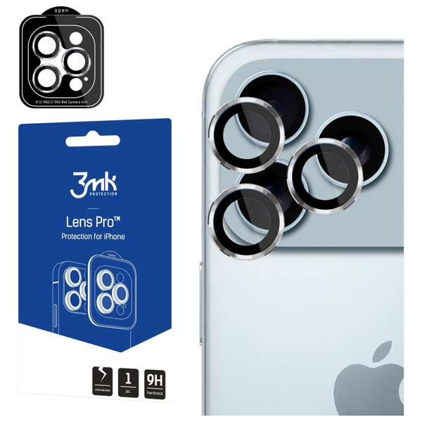 Ochrona na obiektyw aparatu 3MK Lens Protection Pro do Apple iPhone 17 Pro / 17 Pro Max srebrny