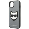 Karl Lagerfeld KLHCP14MSAPCHG iPhone 14 Plus 6,7" hardcase srebrny/silver Saffiano Choupette Head Patch