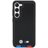 Etui BMW Leather Stamp Tricolor na Samsung Galaxy S23+ - czarne