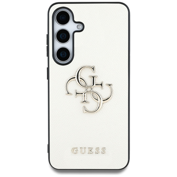 Etui Guess Grained Big 4G Logo Small     Classic Logo do Samsung Galaxy S25 beżowy