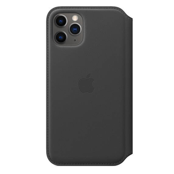 APPLE LEATHER FOLIO CASE MX082ZM/A  IPHONE 11 PRO MAX BLACK ORYGINALNA PLOMBA