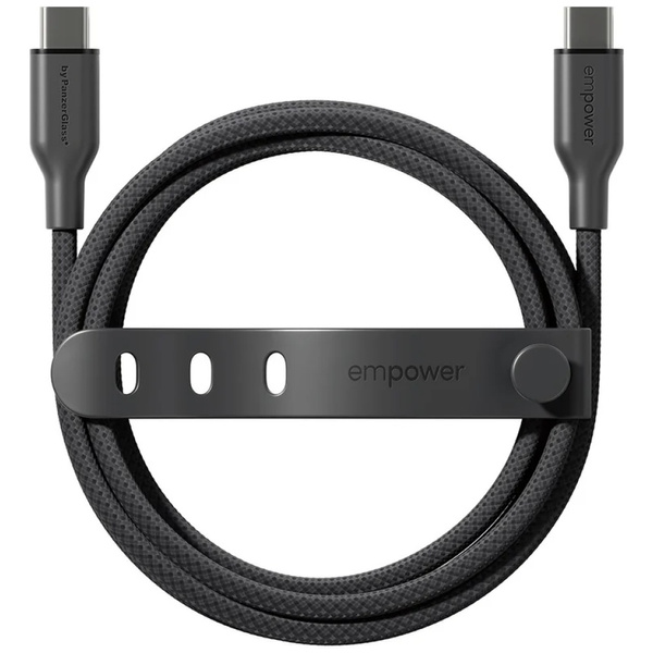Kabel empower by PanzerGlass Racing 60W USB-C do USB-C 2m czarny