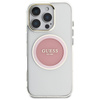 Etui Guess IML Metal Colored Circle      Classic Logo MagSafe do iPhone 16 Pro różowy