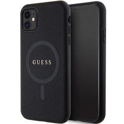 Guess GUHMN61PSAHMCK iPhone 11 / Xr 6.1" czarny/black hardcase Saffiano MagSafe