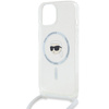 Karl Lagerfeld KLHMP15SHCKHNT iPhone 15 / 14 / 13 6.1" hardcase transparent Crossbody IML Karl Head Magsafe