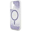 Etui Guess HC Resin Bottom Glitter do iPhone 16 MagSafe fioletowy