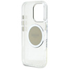 Etui Guess IML Metal Colored Circle      Classic Logo MagSafe do iPhone 16 Pro szary
