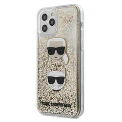 KARL LAGERFELD KLHCP12LKCGLGO IPHONE 12 PRO MAX 6,7" ZŁOTY/GOLD HARDCASE LIQUID GLITTER KARL&CHOUPETTE