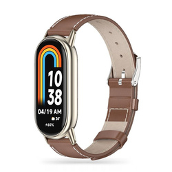 TECH-PROTECT LEATHERFIT XIAOMI SMART BAND 8 / 9 / NFC BROWN