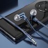 DUDAO IN-EAR HEADPHONES HEADSET WITH REMOTE CONTROL AND MICROPHONE 3.5 MM MINI JACK GOLD (X13S)