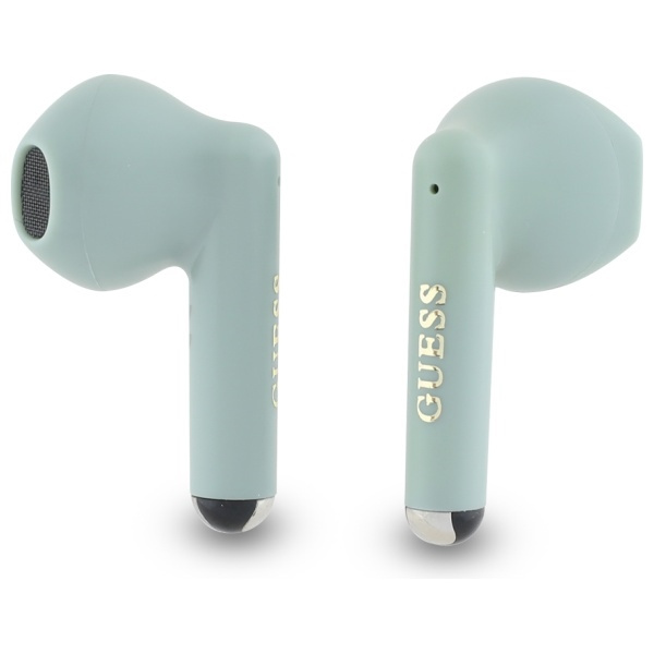 Guess słuchawki Bluetooth GUTWSJ14ESGN   TWS + stacja dokująca zielony/green Printed Classic Logo