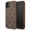 Guess GUHCN61G4GFBR iPhone 11 / Xr 6,1"brązowy/brown hard case 4G Metal Gold Logo