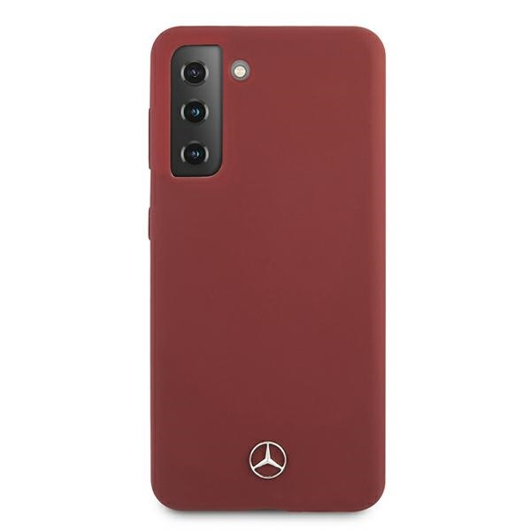 Etui Mercedes Silicone Line na Samsung Galaxy S21+ - czerwone