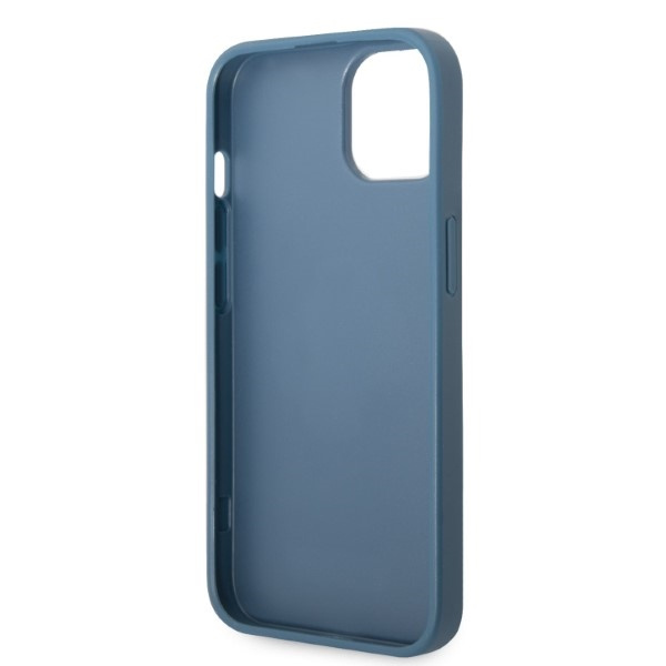 Guess GUHCP13SP4TPB iPhone 13 mini 5,4"niebieski/blue hardcase 4G Triangle Logo Cardslot