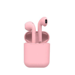 ZESTAW SŁUCHAWKOWY BLUETOOTH TWS INPODS 12 RÓŻOWE