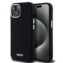 DKNY DKHMP15MSMCHLK iPhone 15 Plus / 14Plus 6.7" czarny/black hardcase Liquid Silicone Small Metal Logo MagSafe