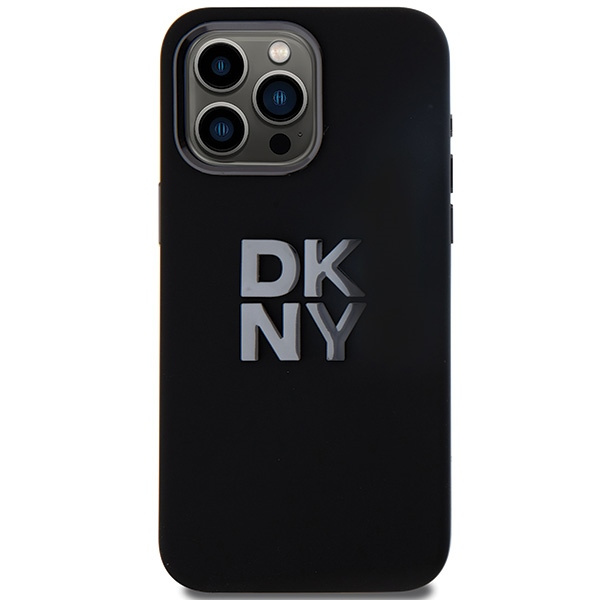 DKNY DKHCP15LSMCBSK iPhone 15 Pro6.1" czarny/black hardcase Liquid Silicone Metal Logo