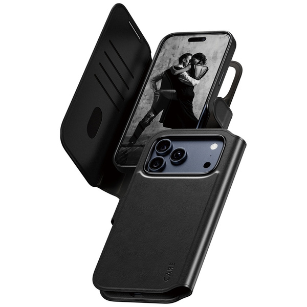 Etui CARE by PanzerGlass Feature Tango   2w1 Wallet Case MagSafe do iPhone 17 Pro Max czarny