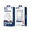 JELLICO ładowarka sieciowa EU53 PD 30W 1xUSB-C + kabel USB-C - USB-C Biały