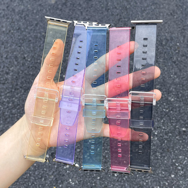 STRAP LIGHT SILICONE WRISTBAND STRAP BRACELET WATCH BRACELET WATCH 6/5/4/3/2 (44MM / 42MM) BLACK