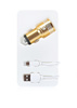(4514) MOCOLO CAR CHARGER 2XUSB FAST CHARGER GOLD LOADER + MICRO USB CABLE WHITE