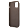 Guess GUHCP15MG4GFBR iPhone 15 Plus / 14 Plus 6.7" brązowy/brown hard case 4G Metal Gold Logo