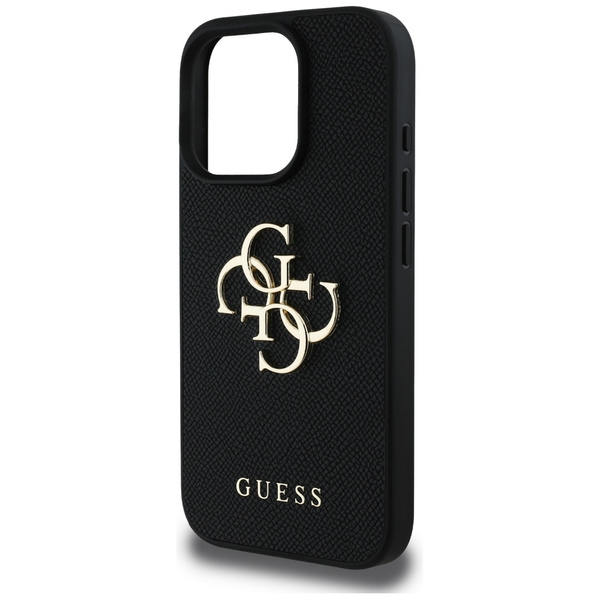 Etui Guess Grained Big 4G Logo Small     Classic Logo do iPhone 16 Pro czarny