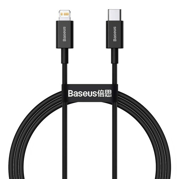Kabel Baseus Superior Series USB-C / Lightning PD 20W 1 m - czarny