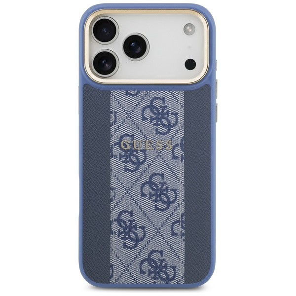 Etui Guess 4G Stripe MagSafe do iPhone   17 Pro Max niebieski