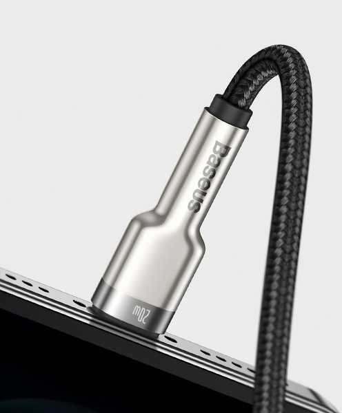 Baseus Cafule Metal Data kabel USB Typ C - Lightning 20 W Power Delivery 1 m czarny (CATLJK-A01)
