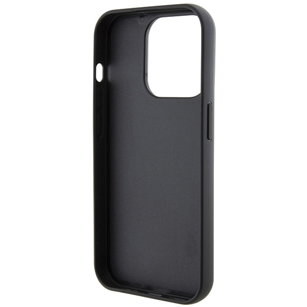 Karl Lagerfeld Gripstand Saffiano Choupette Pins case for iPhone 14 Pro - black