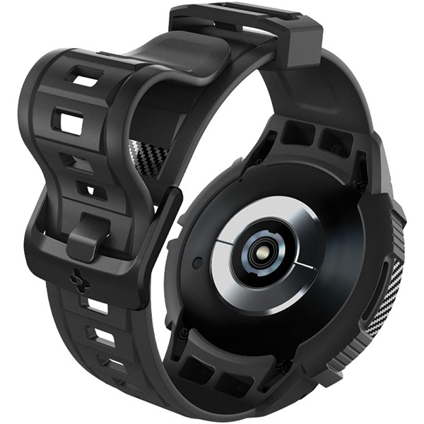 Etui z paskiem Spigen Rugged Armor Pro na Samsung Galaxy Watch 6 Classic (47 mm) - czarne