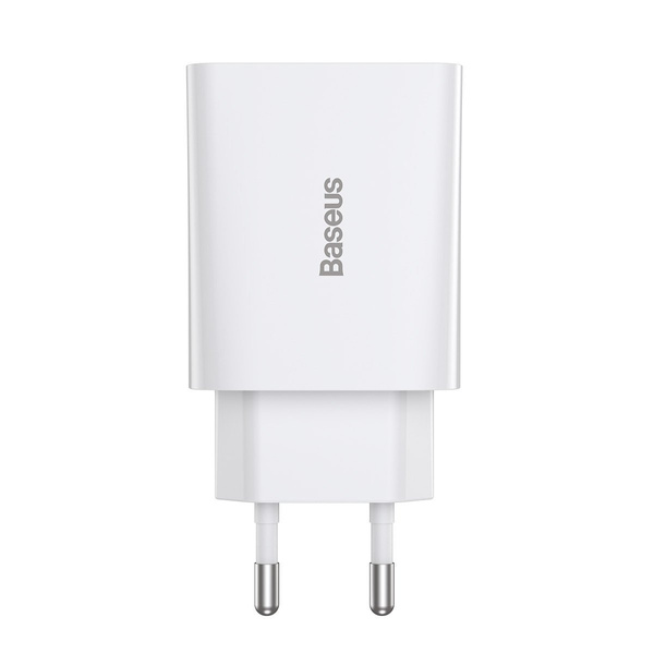 BASEUS SPEED MINI QUICK CHARGER, USB-C, PD, 3A, 20W (WHITE)