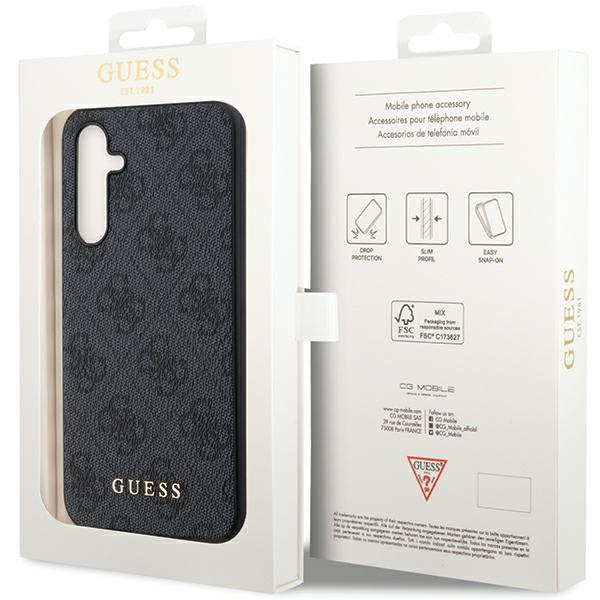 GUESS GUHCS23FEG4GFGR S23 FE S711 SZARY/GREY HARDCASE 4G METAL GOLD LOGO