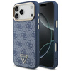 Etui Guess 4G Triangle Logo MagSafe do   iPhone 17 Pro Max niebieski złoty