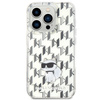 KARL LAGERFELD KLHCP15XHNCMKLT IPHONE 15 PRO MAX 6.7" TRANSPARENT HARDCASE MONOGRAM CHOUPETTE
