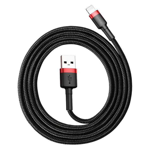 Baseus kabel Cafule USB - Lightning 1,0 m 2,4A czerwono-czarny